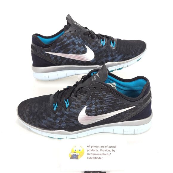 Nike Free TR Fit 5 Athletic Running Shoe Womens Size 8.5 806277-002 Black White - Picture 5 of 9